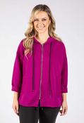 Ribbed Zip-Up Jacket - Purple / F/S image
