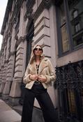 Foiled Faux Suede Jacket - Taupe / S image
