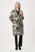 Animal Print Long Coat - Beige Mix / XS image