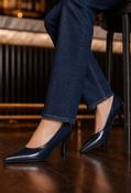 Curved Court Heel - Navy / 36 image