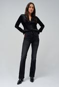 Faith Push In Bootcut Jeans - Washed Black / 30 image