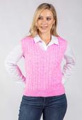 Curragh Cable Knit Vest - Pink / 10 image