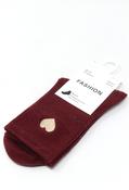 Love Heart Socks - Wine / F/S image
