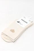 Love Heart Socks - Beige / F/S image