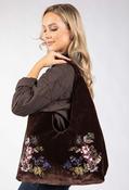 Velvet Sequin Tote Bag - Brown / F/S image