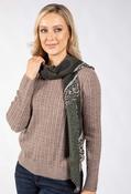Leopard &amp; Polka Dot Scarf - Khaki / F/S image
