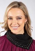 Faux Suede Studded Scarf - Black / F/S image