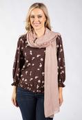 Floral Mesh Detail Scarf - Pink / F/S image