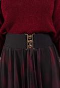 Gold Buckle Belt - Black/Silver / F/S image