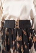 Gold Buckle Belt - Black / F/S image