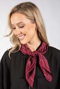 Paisley Print Satin Scarf - Burgundy / F/S image