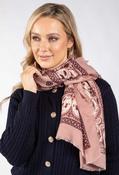 Paisley Print Knit Scarf - Rose / F/S image
