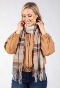 Check Design Knit Scarf - Pink / F/S image
