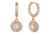 Diamante Drop Earrings - Gold / One image