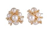 Cluster Pearl Studs - Gold / One image