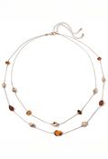 Multi Stone Necklace - Gold / One image