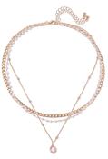 Cubic Zirconia Necklace - Gold / One image