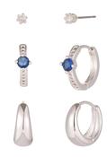 Cubic Zirconia Earrings Set - Silver / One image