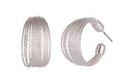 Chunky Hoop Earrings - Silver / One image