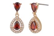Cubic Zirconia Teardrop Earrings - Gold / One image