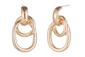 Chain Hoop Earrings - Gold / One image