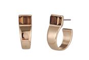 Cubic Zirconia Hoop Earrings - Gold / One image