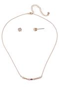 Mini Diamante Necklace Set - Gold / One image