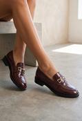 Infinity Buckle Loafer - Wine / 40 image
