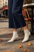 Kitten Heel Boot - Cream / 40 image