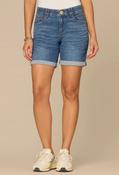 “Ab”solution® Mid-Rise Booty Lift Shorts - Denim / 12 image