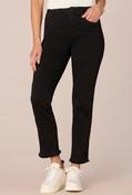 "Ab"solution High Rise Slim Straight Jeans - Black / 10 image