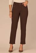 "Ab"solution® Colored Slim Straight Jeans - Brown / 12 image