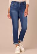 "Ab"solution® Cuffed Girlfriend Jeans - Blue / 8 image