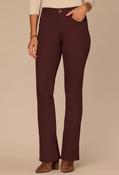 "Ab"solution Mid-Rise Itty Bitty Boot Trousers - Oxblood / 16 image