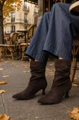 Ruched Ankle Boot - Brown / 38 image