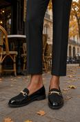 Patent and Faux Suede Loafer - Black / 40 image