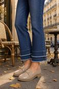 Patent and Faux Suede Loafer - Beige / 37 image