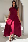 Florie Frill Wrap Maxi Dress - Wine / 10 image