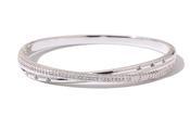 Hyperbola Silver Bangle - Silver / One image