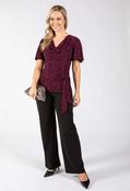 Johan Side Tie Metallic Top - Plum / 18 image