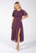Polka Dot Midi Dress - Wine / F/S image