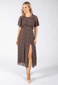 Polka Dot Midi Dress - Brown / F/S image