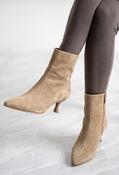 Faux Suede Kitten Boot - Beige / 37 image