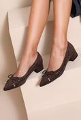 Ribbon and Bow Heel - Brown / 37 image