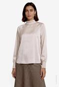 High Neck Satin Blouse - Beige / 34 image