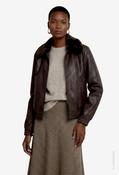 Faux Leather Jacket - Coffee Bean / 38 image