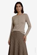 Button Detail Knit Top - Beige / 34 image