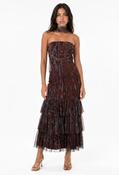 Animal Print Bandeau Dress - Wine / 14 image