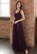 Ruffle Detail Maxi Tulle Dress - Fig / 10 image