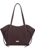 Peony Winged Shopper Bag - Brown / F/S image